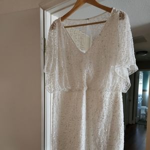 Short ivory vow renewal/casual wedding dress from David's Bridal